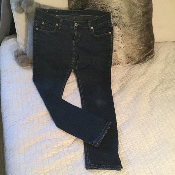 Zara Denim - Zara basics dark wash size 10 jeans zip ankle